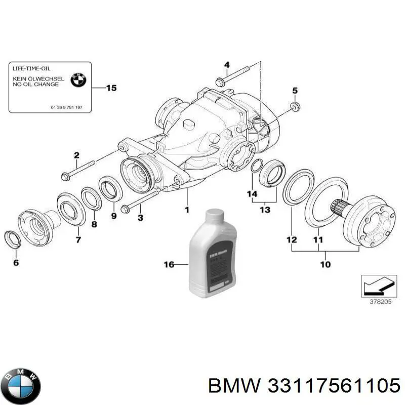 Крышка коробки передач задняя BMW 33117561105 цена, от 190.04 USD