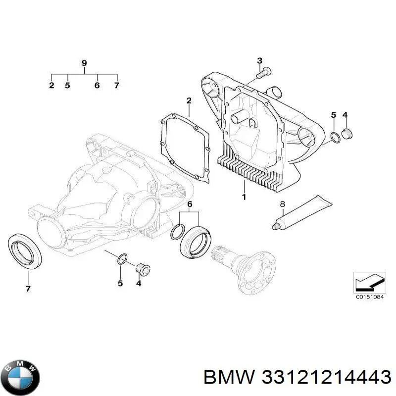 33121214443 BMW bucim da haste de redutor do eixo traseiro