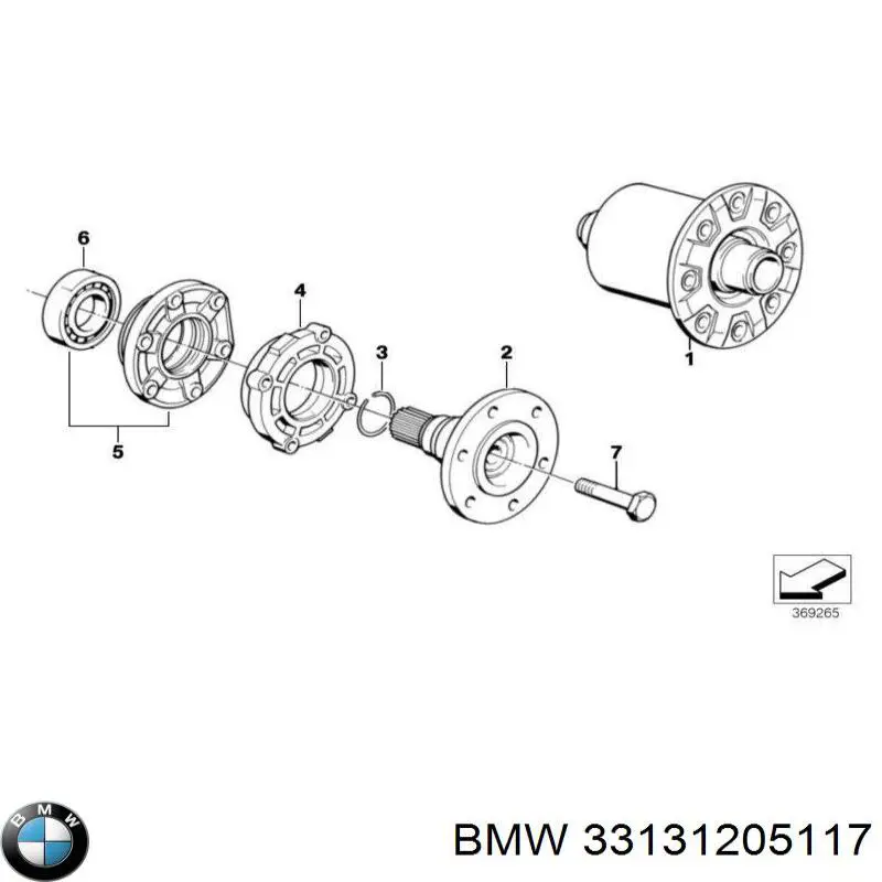 Подшипник дифференциала заднего моста на BMW 3 (E30) купить.