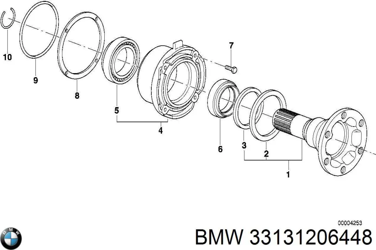 Подшипник дифференциала заднего моста 33131206448 BMW