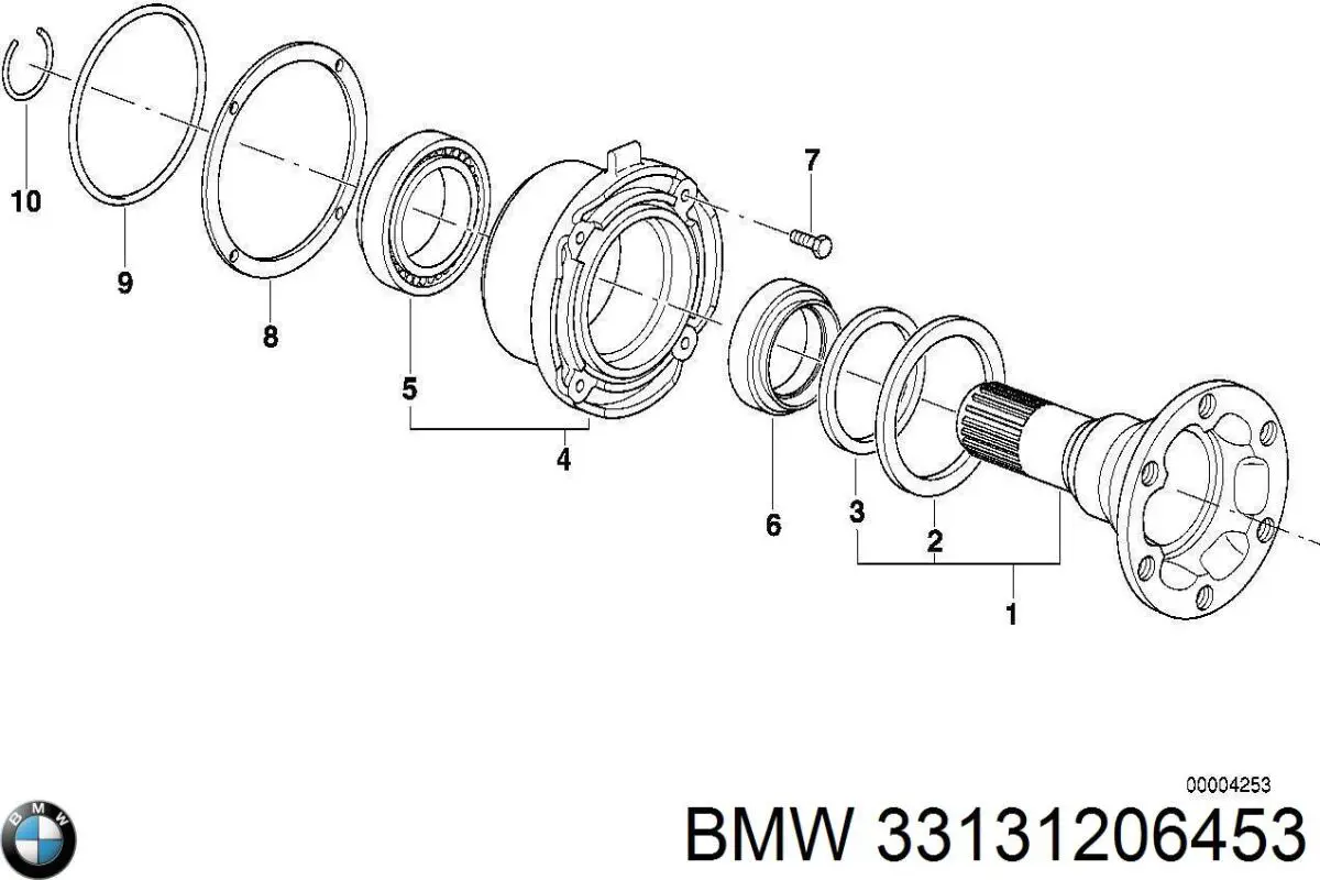 Подшипник дифференциала заднего моста BMW 33131206448 цена, от 115.68 USD