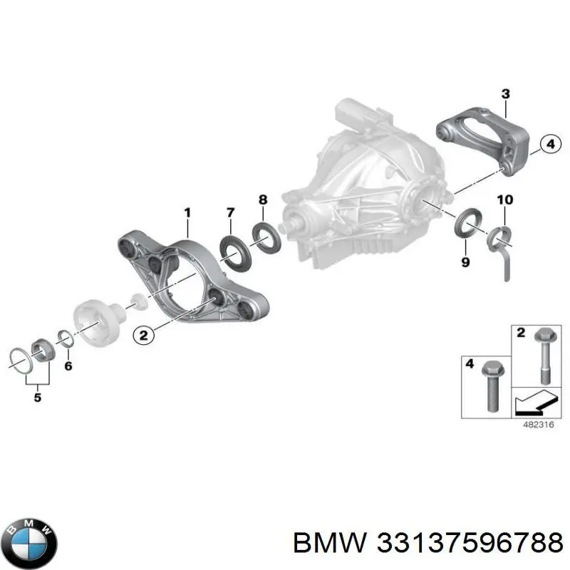 Сальник редуктора заднего моста BMW 33137596788 цена, от 13.07 USD