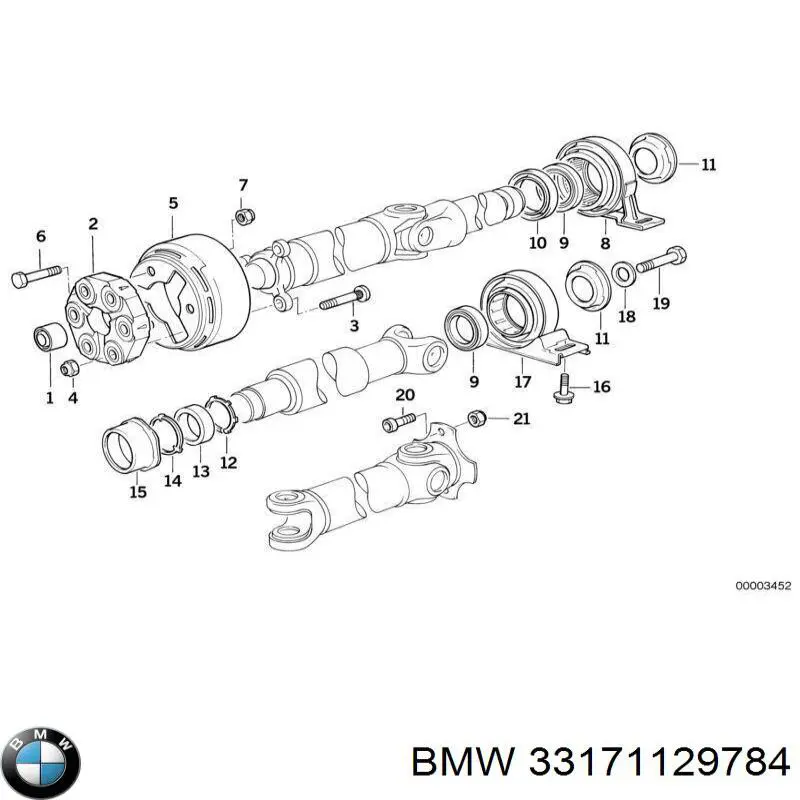 33171129786 BMW Сайлентблок (подушка) редуктора заднего моста задний