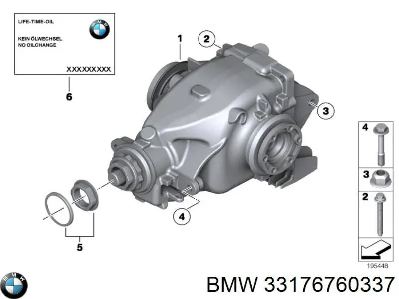 33176760337 BMW parafuso de fixação de braço oscilante dianteiro, inferior