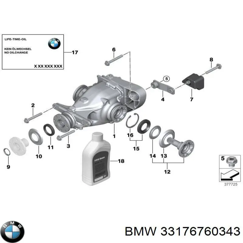 Болт переднього важеля, нижнього 33176760343 BMW