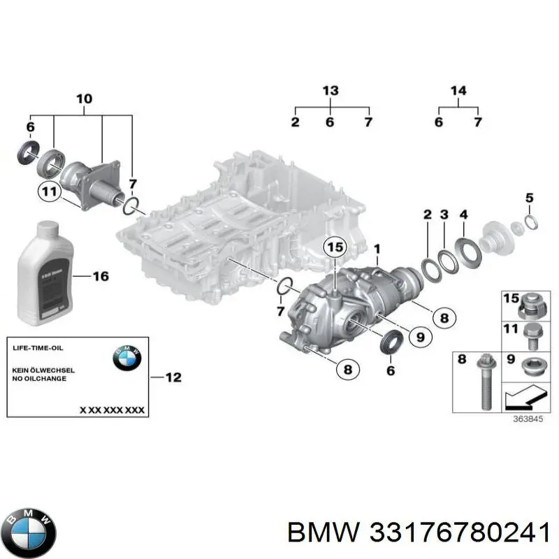 Болт переднего нижнего рычага BMW 33176780241
