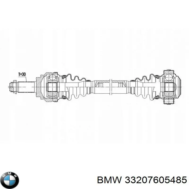 Полуось задняя левая BMW 33207605485 цена, от 129.42 USD