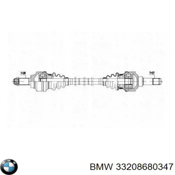 Купить 33208680347 BMW Полуось задняя левая