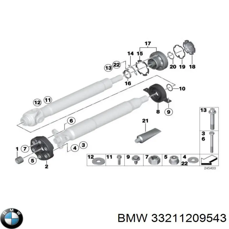  BMW 33211209543 цена, от 7.00 USD