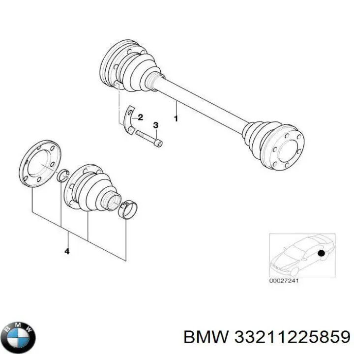 Полуось задняя на BMW 7 (E32) купить.
