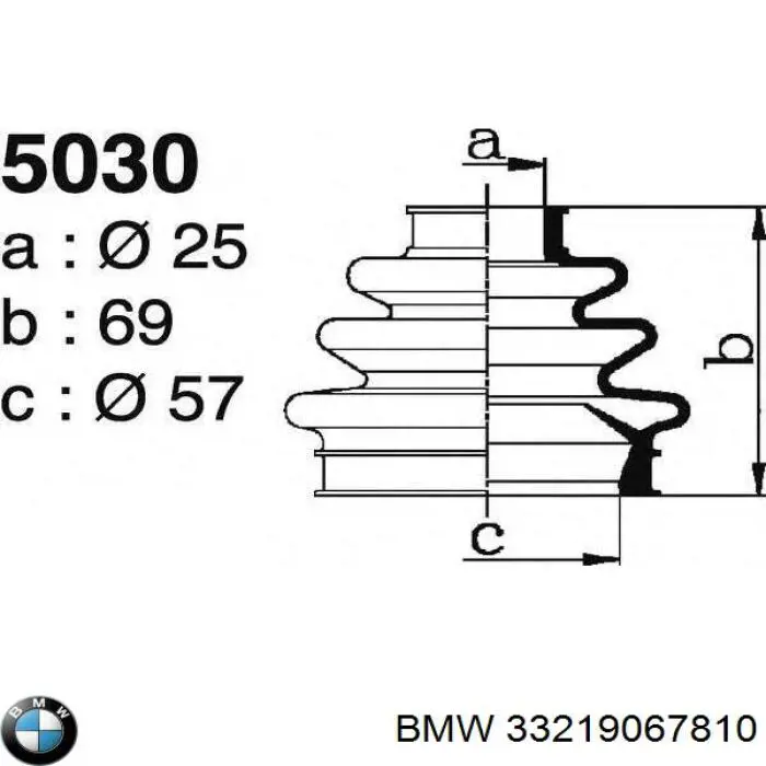 Купить 33219067810 BMW Пыльник ШРУСа задней полуоси наружный