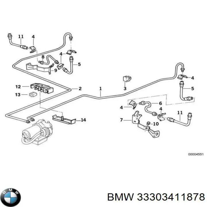 Купить 33303411878 BMW Кронштейн сайлентблока продольного рычага