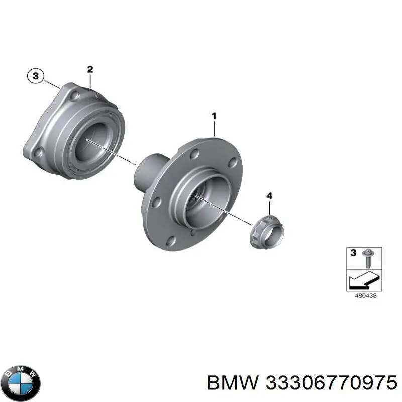 Подшипник задней ступицы 33306770975 BMW