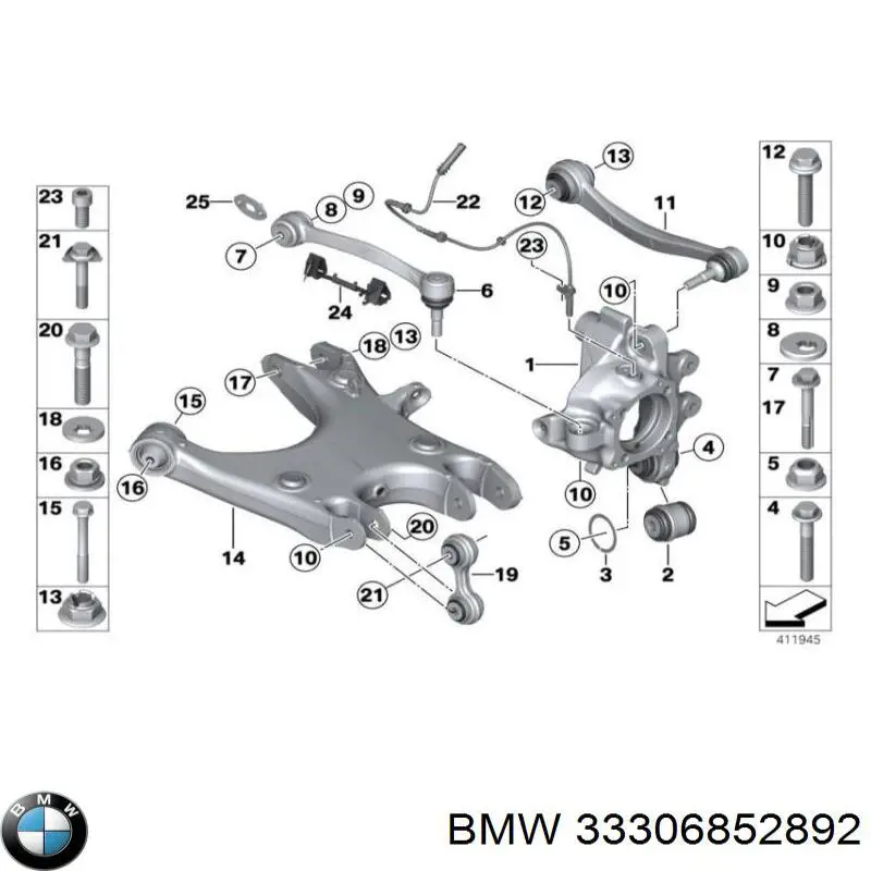33306852892 BMW Цапфа правая