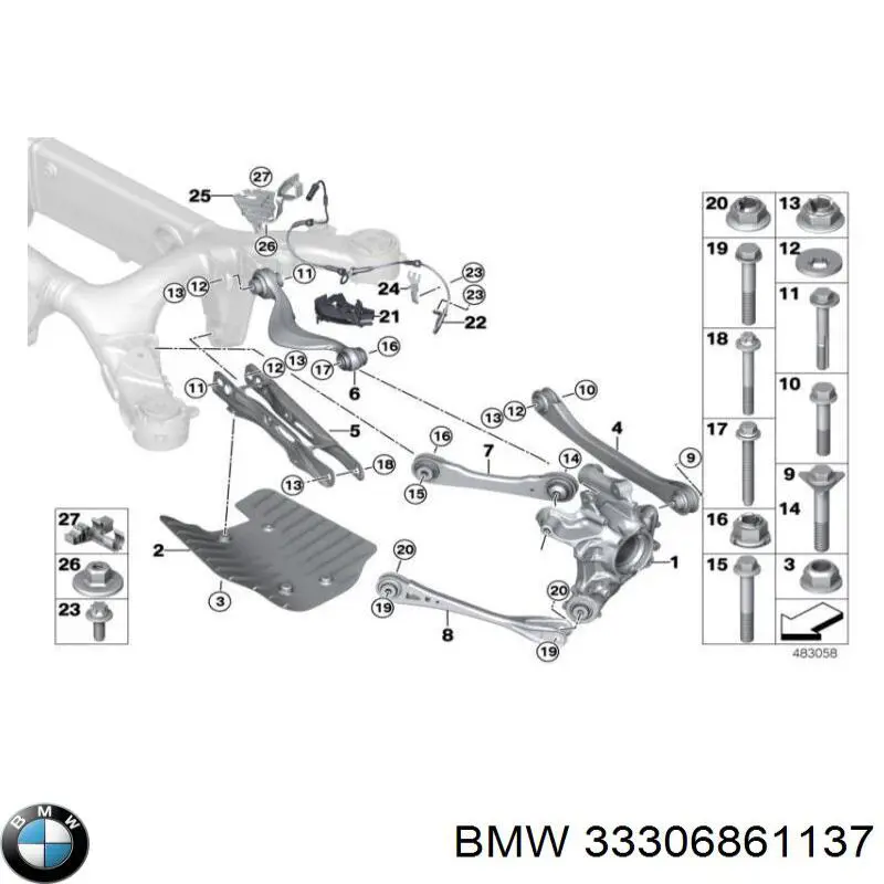  BMW 33306861137 цена, от 135.59 USD