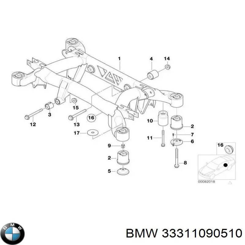 Задний подрамник Бмв 7 E38 (BMW 7)