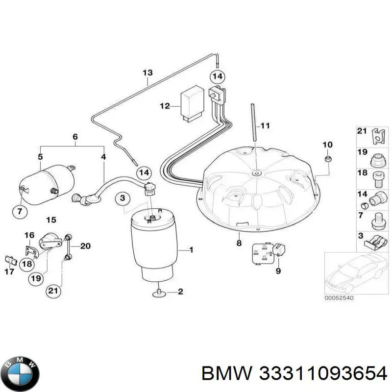  BMW 33311093654 цена, от 1.51 USD