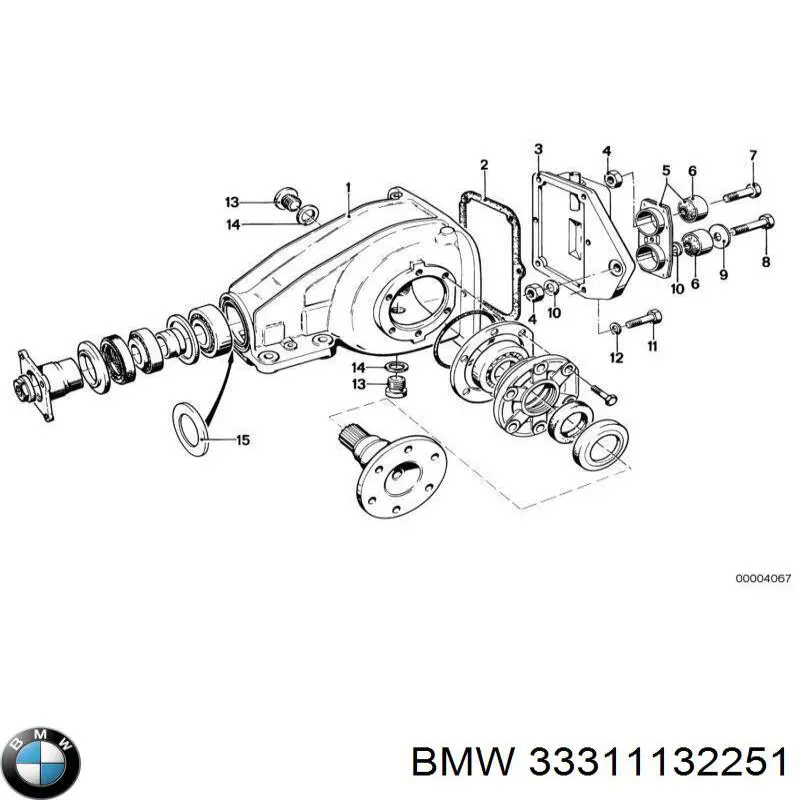 Купить 33311132251 BMW Сайлентблок (подушка) редуктора заднего моста задний