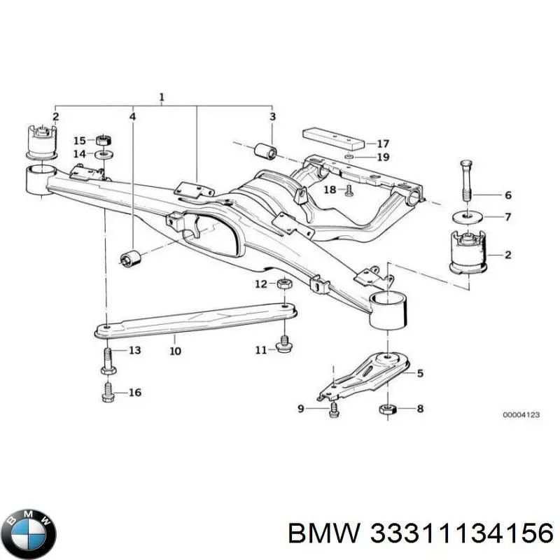 33311134156 BMW тяга поперечная реактивная задней подвески