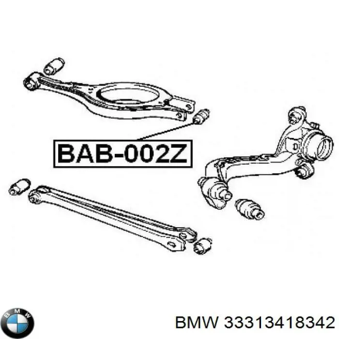 Купить 33313418342 BMW Сайлентблок цапфы задней