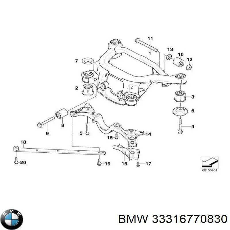 Купить 33311096695 BMW Оси полуприцепов и прицепов