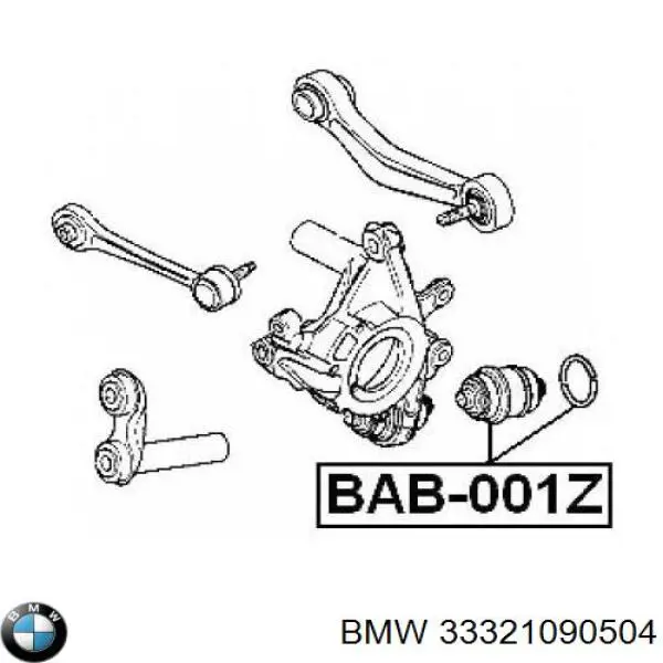 Сайлентблок цапфы задней 33321090504 BMW