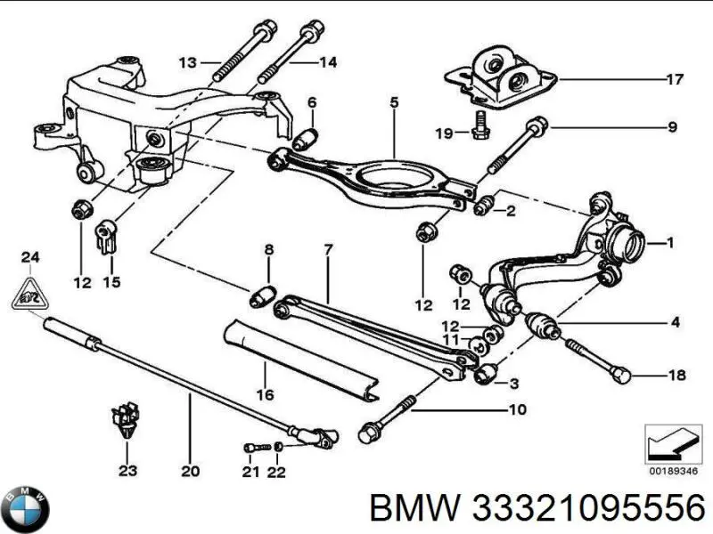 Рычаг задней подвески поперечный правый на BMW 3 (E36) купить.