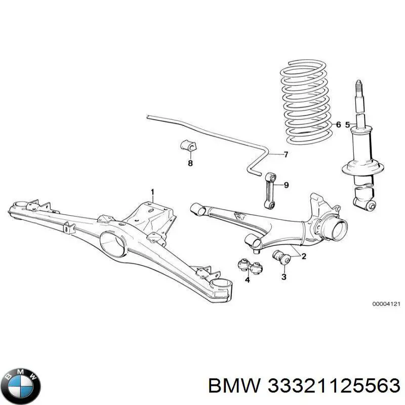 Полиуретановый сайлентблок заднего нижнего рычага BMW 33321125563 цена, от 10.14 USD