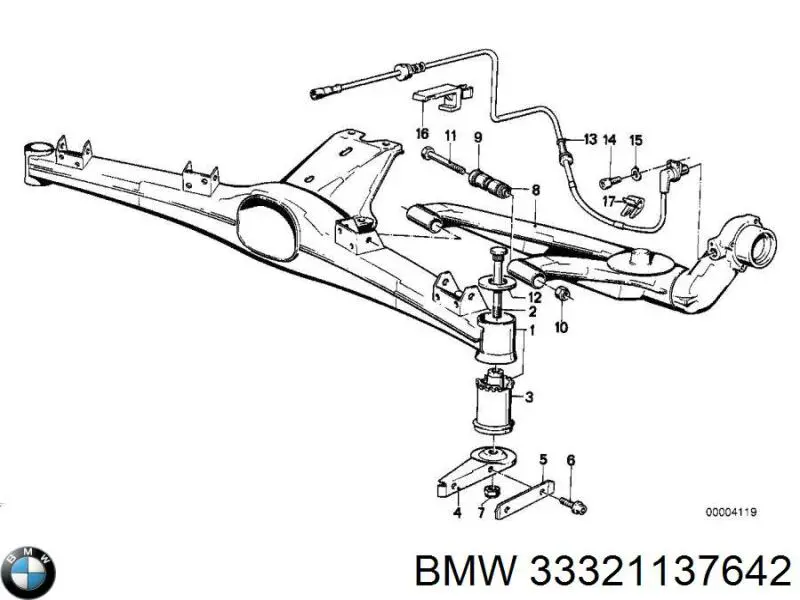 Рычаг (тяга) задней подвески продольный нижний правый на BMW 3 (E30) купить.