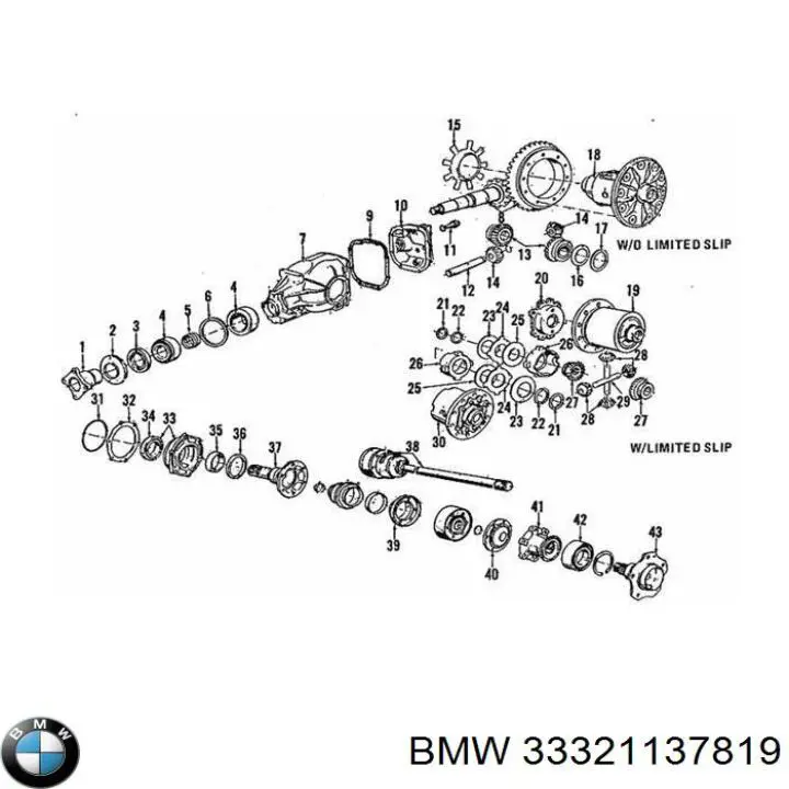 33321137819 BMW Сайлентблок заднего поперечного рычага, наружный