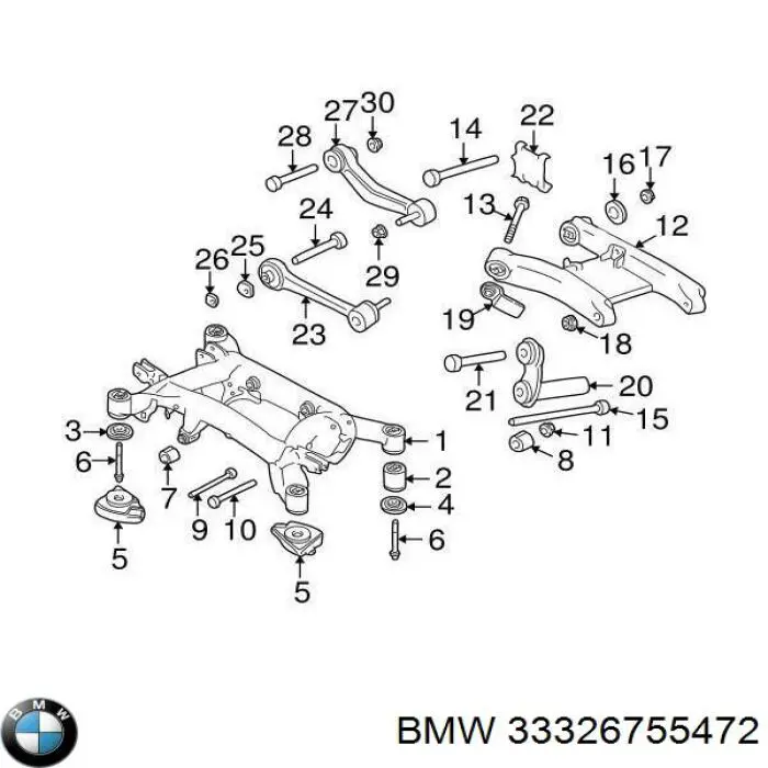 33326755472 BMW Балансир задний нижний, правый