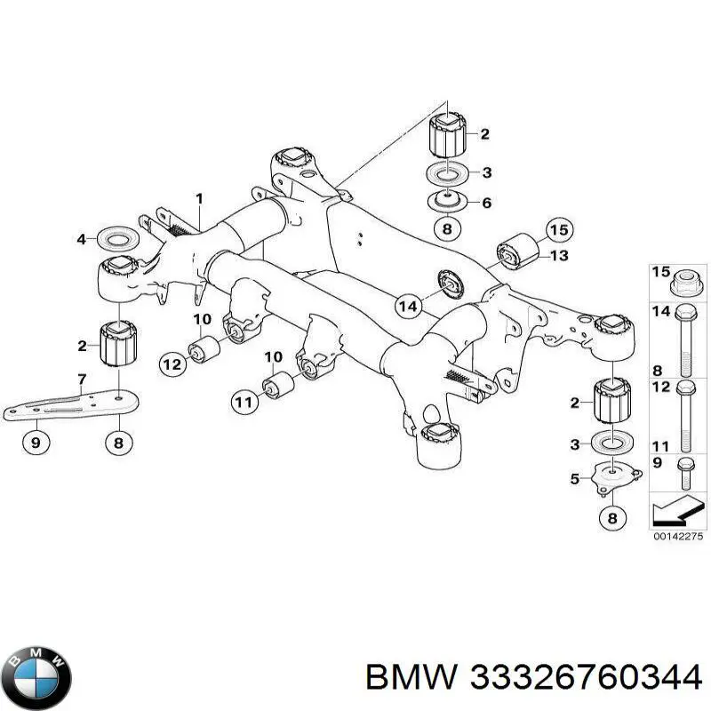 Болт переднего рычага, нижнего BMW 33326760344 цена, от 9.59 USD