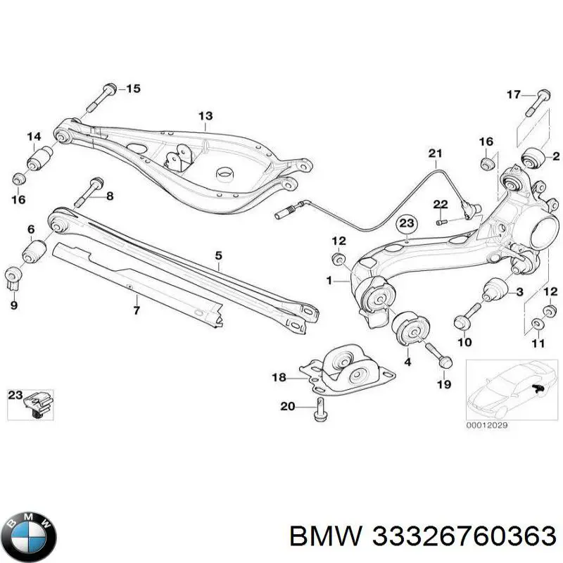 Купить 33326760363 BMW Шайба эксцетрик заднего развального болта