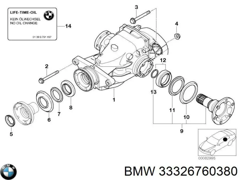 Гайка крепления сайлентблока заднего нижнего рычага на BMW 3 (E90) купить.