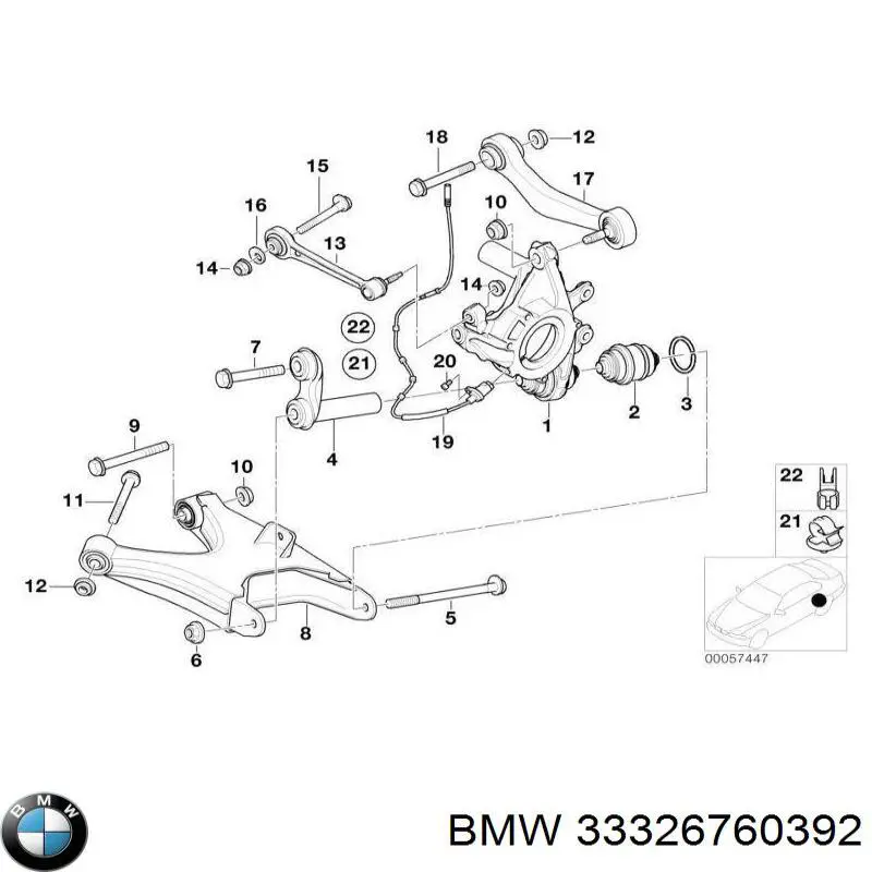 Купить 7129907861 BMW Болт нижнего рычага