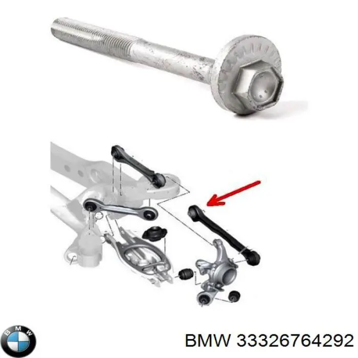 Parafuso de fixação de braço oscilante de inclinação traseiro, interno para BMW 3 (E92)
