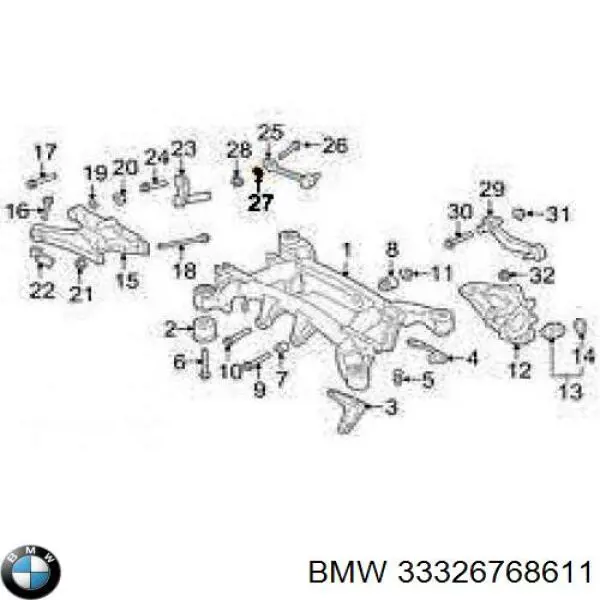 Arandela Cámber Alineación Excéntrica, Eje Trasero, inferior, interior 33326768611 BMW