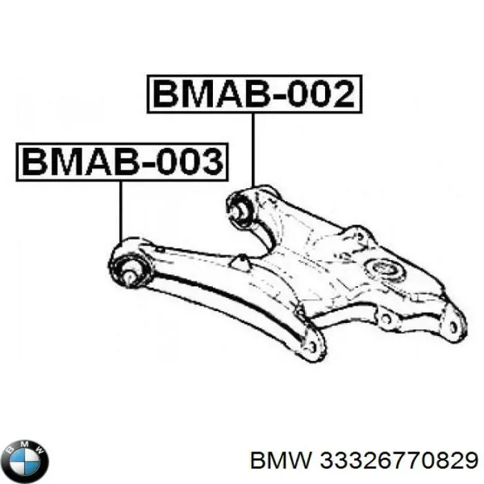 Bloco silencioso de viga traseira (de plataforma veicular) 33326770829 BMW