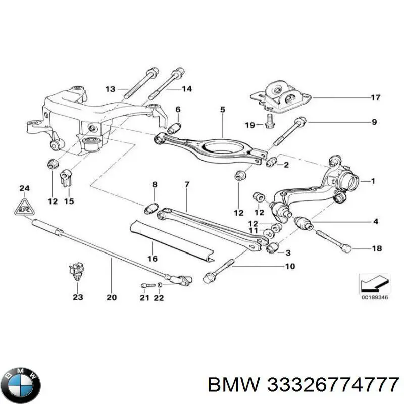 33321094457 BMW Цапфа левая