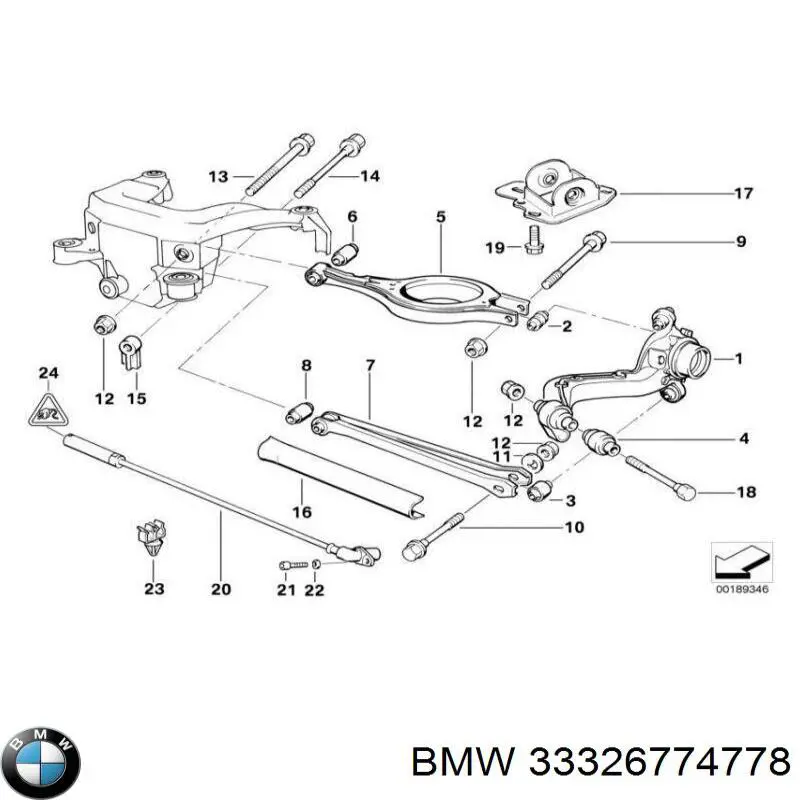 Цапфа (поворотный кулак) задний правый на BMW 3 (E36) купить.