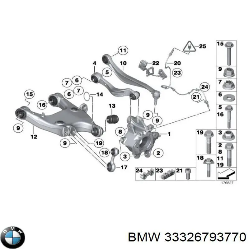 Цапфа (поворотный кулак) задний правый на BMW 5 (F10) купить.