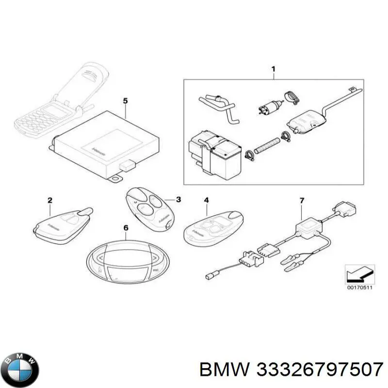 Цапфа задняя левая 33326797507 BMW