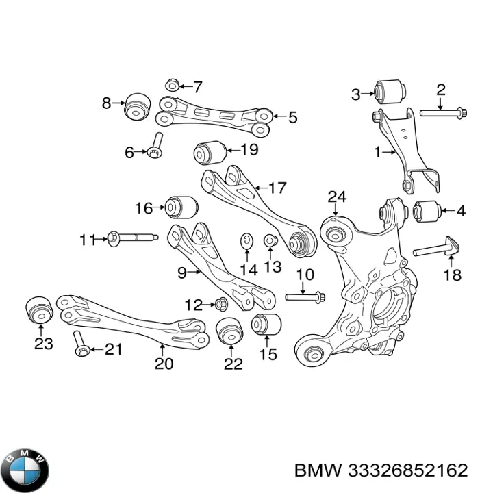 Цапфа (поворотный кулак) передний правый BMW 33326852162 цена, от 253.95 USD