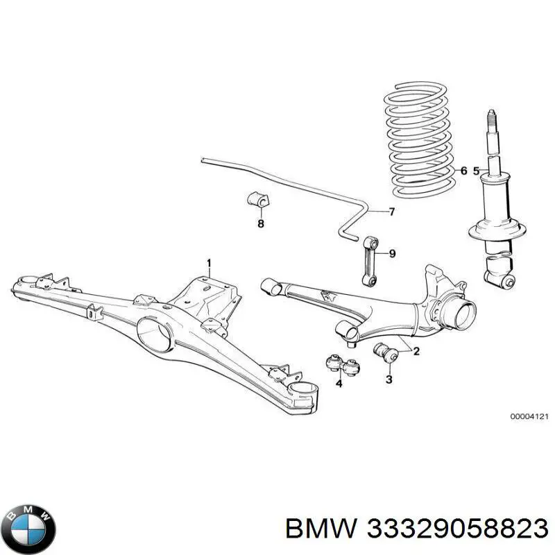 Купить 33329058823 BMW Сайлентблок заднего нижнего рычага