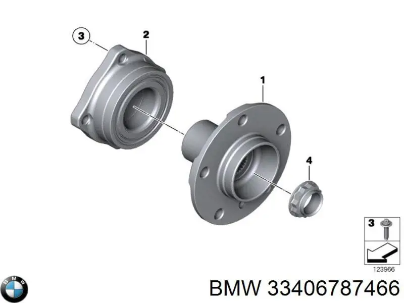 Подшипник задней ступицы 33406787466 BMW