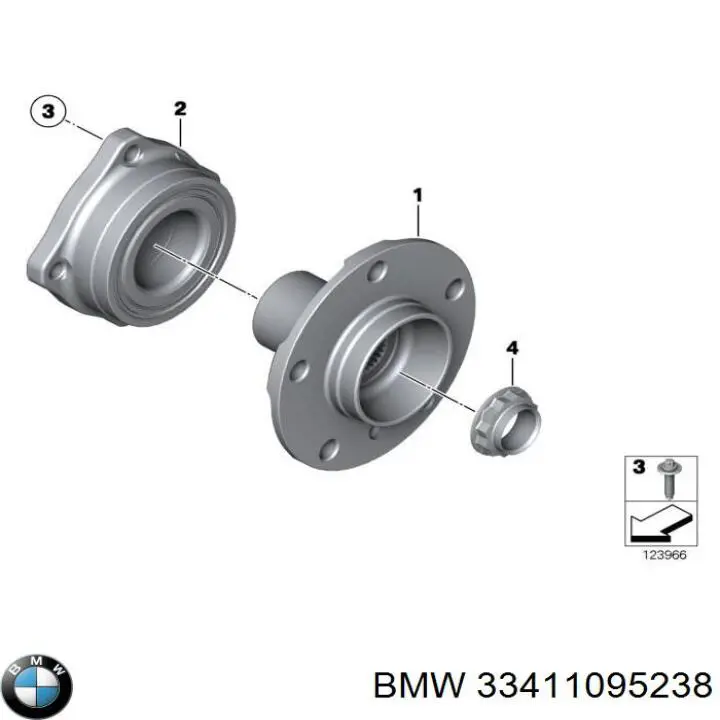 Подшипники задней ступицы BMW 33411095238 цена, от 41.01 USD