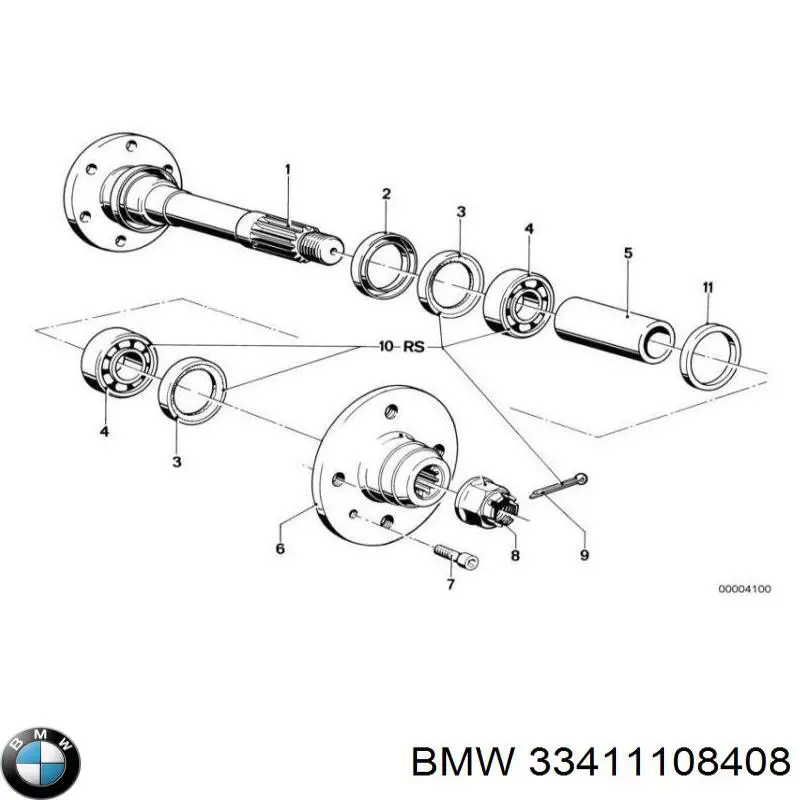 Купить 33411108408 BMW Подшипник задней ступицы