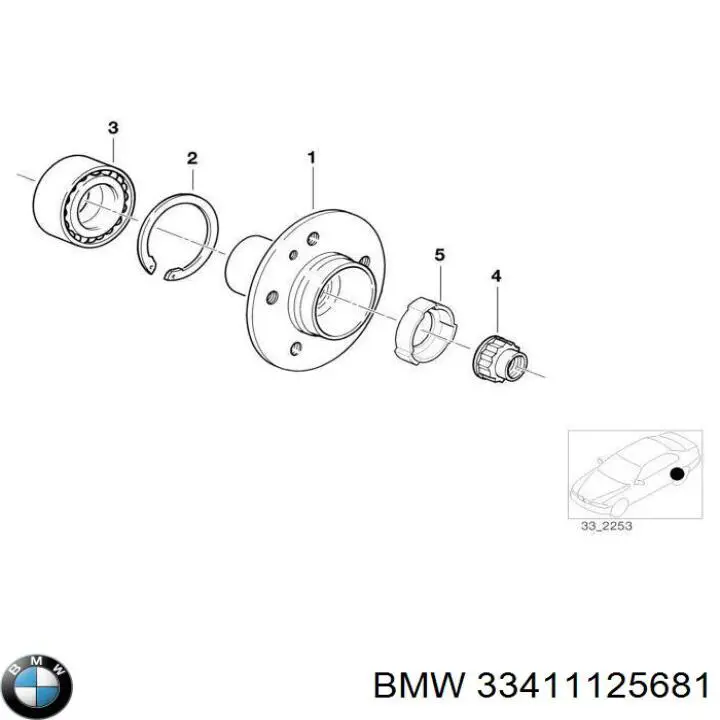 33411125681 BMW Ступица задняя