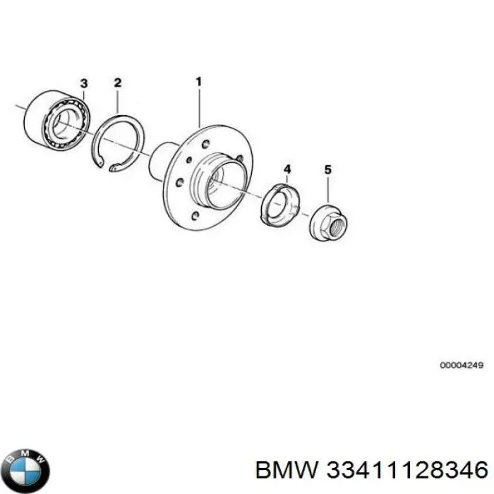 33411128346 BMW подшипник ступицы передней