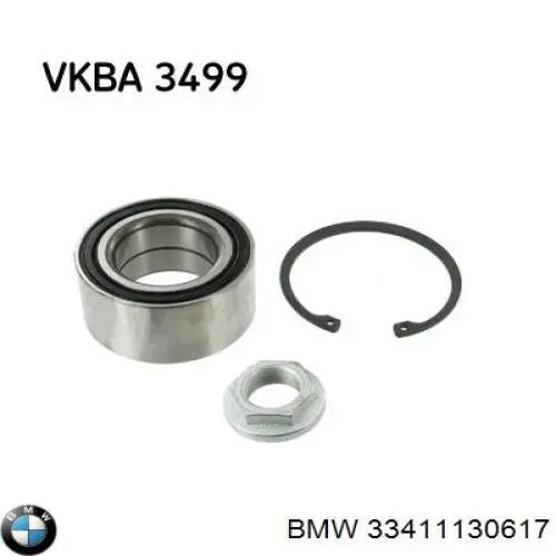 Подшипники задней ступицы BMW 33411130617 цена, от 14.68 USD